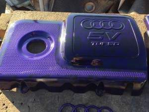 Hydro Dipped Engine Cover Audi TT Purple Playing Cards
