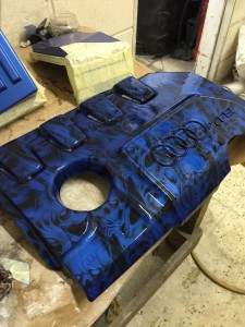 Hydro Dipping Staffordshire Audi TT engine bay Skulls