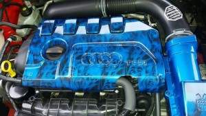 Hydro Dipping Staffordshire Audi TT engine bay Skulls