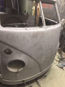 Low Pressure Blasting VW Camper Grit Blasted Front