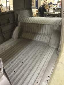 Low Pressure Blasting VW Campler Blasted Inside